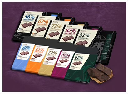 Premium Dark Chocolate & tin 56.8%, 62.8%, 72.8%, 82.8%, 92.8%